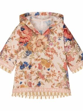 Zimmermann Kids Floral Hooded Tunic size 6